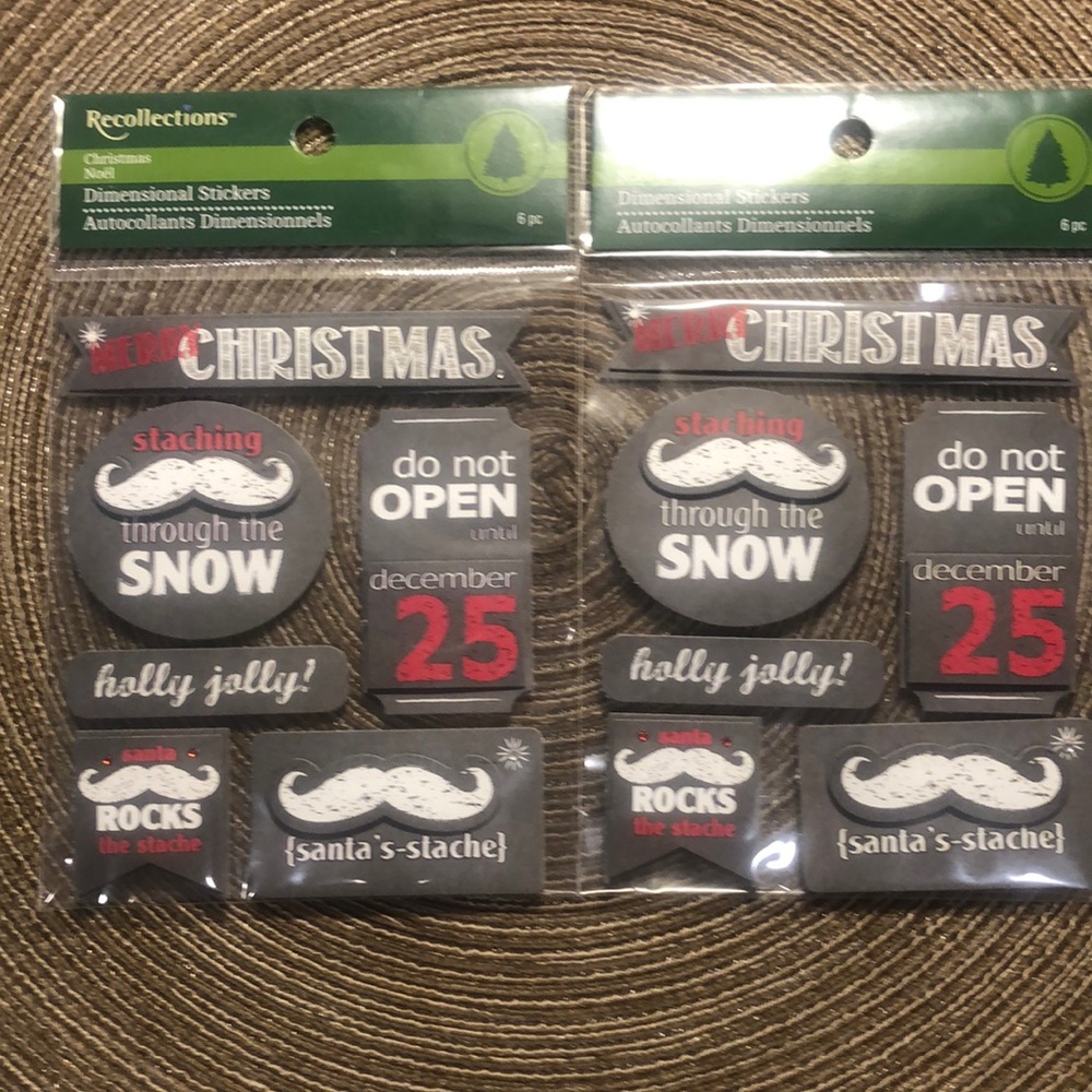 2 Pkgs Christmas Themed Stickers